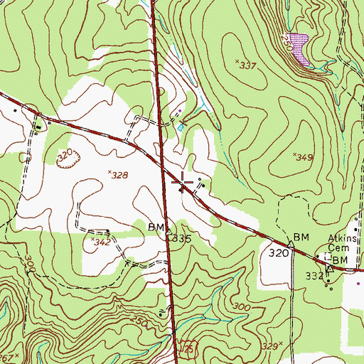 Topographic Map of New Hope Church, GA