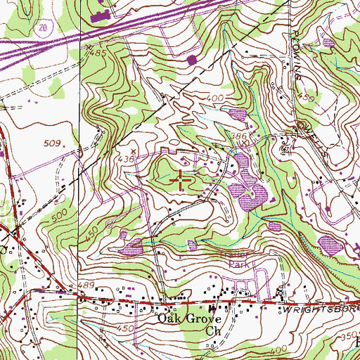 Topographic Map of Reynolds Park, GA