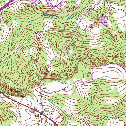 Topographic Map of Morgan Road Middle School, GA