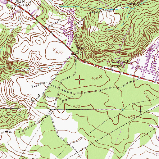 Topographic Map of Fairington, GA