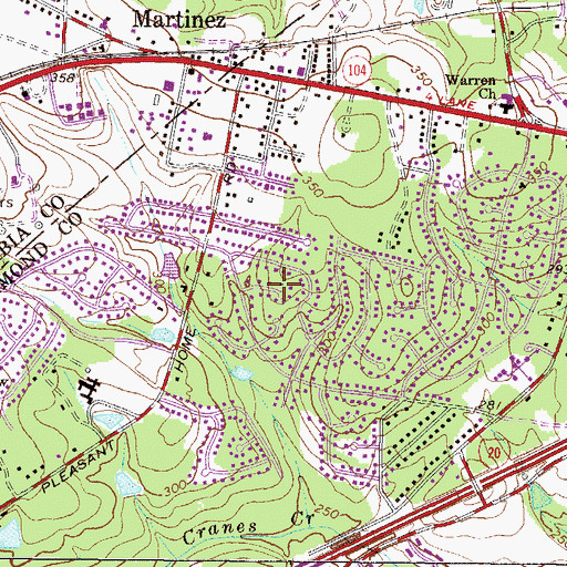Topographic Map of Montclair, GA