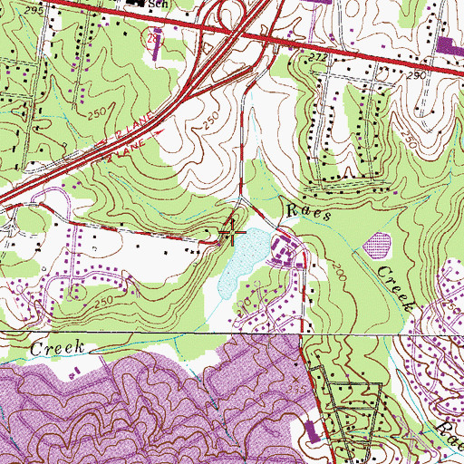 Topographic Map of Merry Neighborhood School, GA
