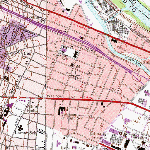Topographic Map of Advent Christian Church, GA