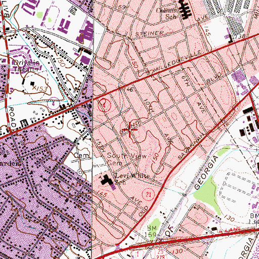 Topographic Map of Turrin Hill, GA