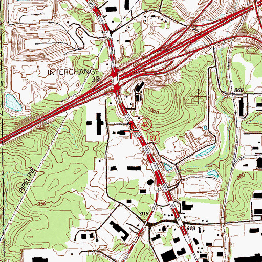Topographic Map of Trico Heliport, GA