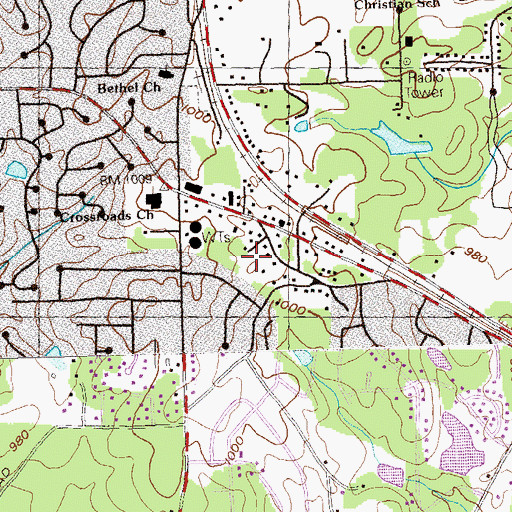 Topographic Map of Smith Heliport, GA