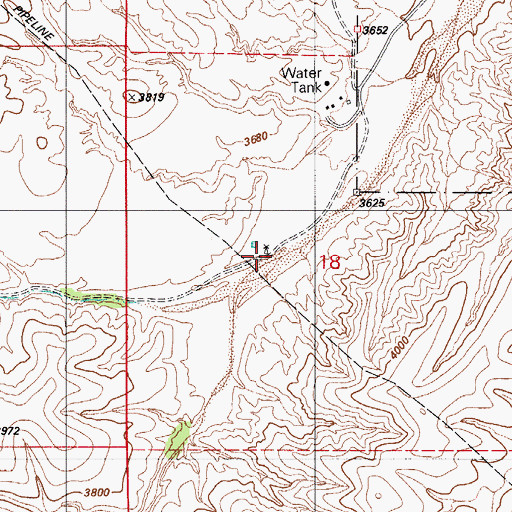 Topographic Map of Walker Canyon, AZ