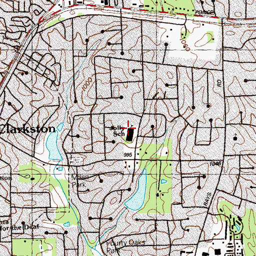 Topographic Map of Jolly Elementary School, GA