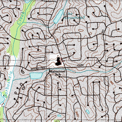 Topographic Map of Mainstreet School, GA