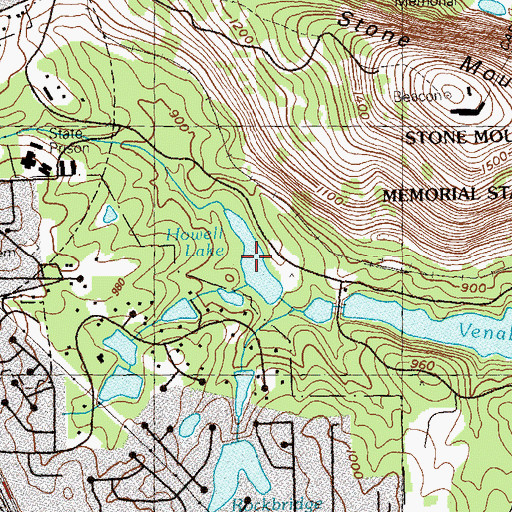 Topographic Map of Howell Lake, GA