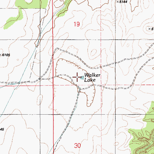 Topographic Map of Walker Lake, AZ