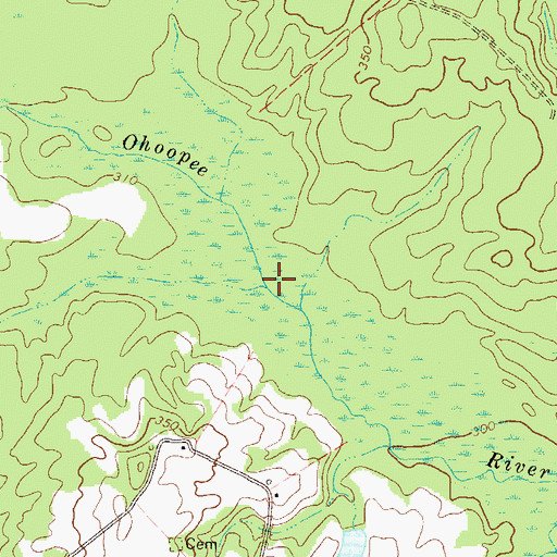 Topographic Map of Golden Creek, GA
