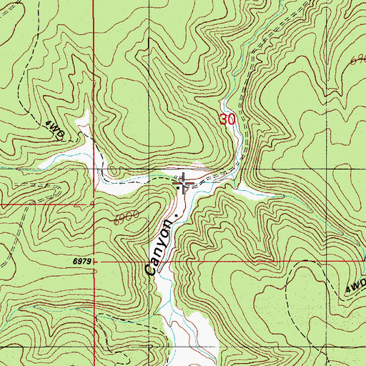 Topographic Map of Walnut Canyon, AZ