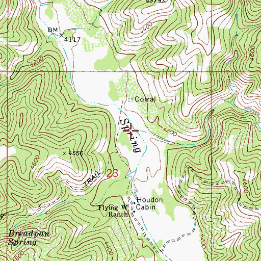 Topographic Map of Walnut Creek, AZ