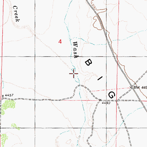 Topographic Map of Walnut Creek, AZ
