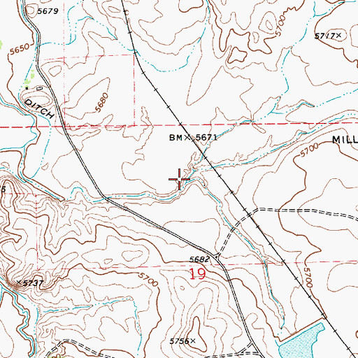 Topographic Map of Walnut Draw, AZ