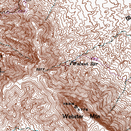 Topographic Map of Walnut Spring, AZ