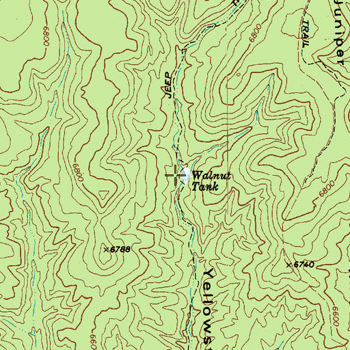 Topographic Map of Walnut Tank, AZ