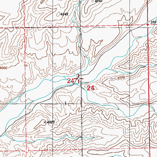 Topographic Map of Wampoo Wash, AZ