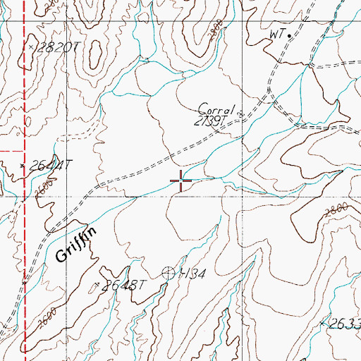 Topographic Map of Warm Creek, AZ