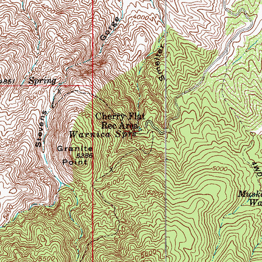 Topographic Map of Warnica Springs, AZ