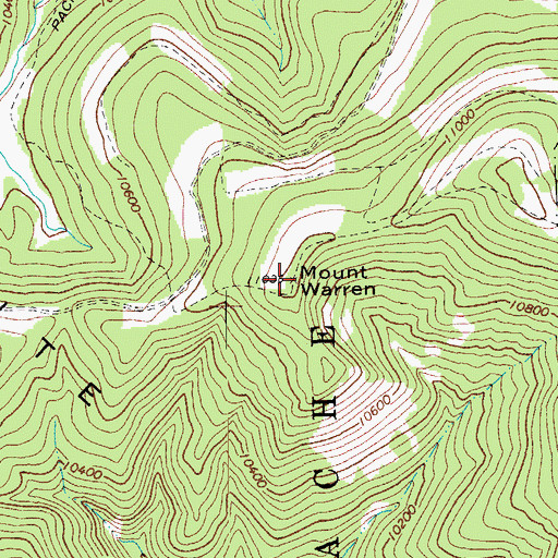 Topographic Map of Mount Warren, AZ