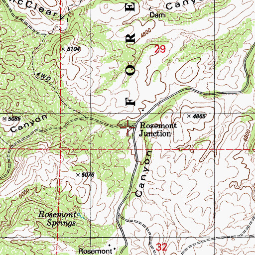 Topographic Map of Wasp Canyon, AZ