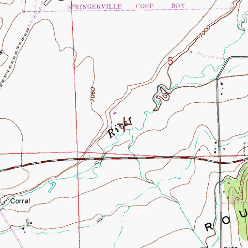 Topographic Map of Water Canyon Creek, AZ