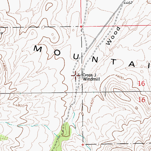 Topographic Map of Cross J Windmill, AZ