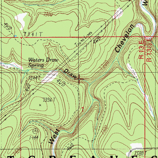 Topographic Map of Waters Draw, AZ