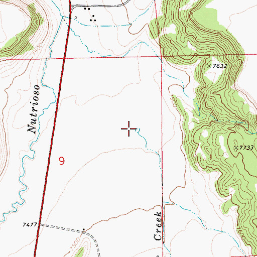 Topographic Map of Watts Creek, AZ