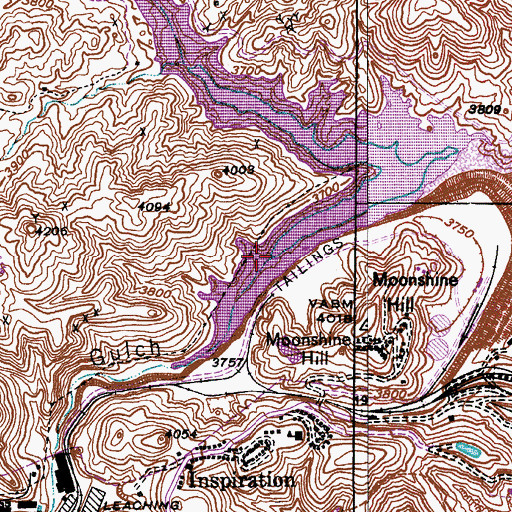 Topographic Map of Webster Gulch, AZ
