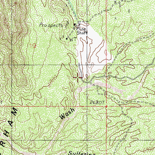 Topographic Map of Cross Triangle Ranch, AZ
