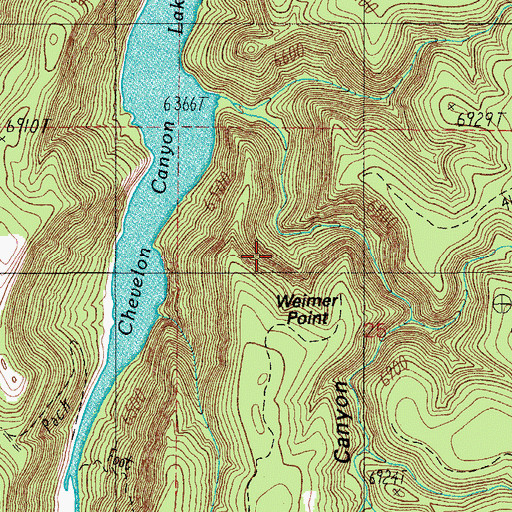 Topographic Map of Weimer Point, AZ