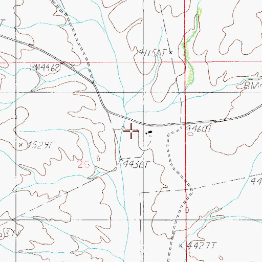 Topographic Map of Cross X Ranch, AZ