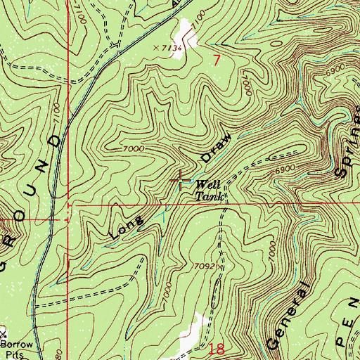 Topographic Map of Well Tank, AZ