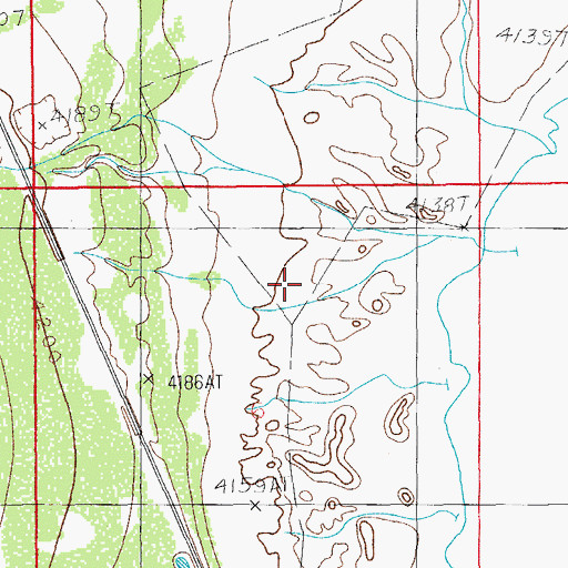 Topographic Map of Croton Springs, AZ