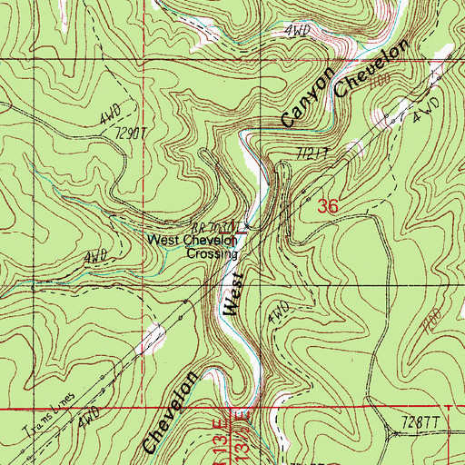 Topographic Map of Barts Crossing, AZ