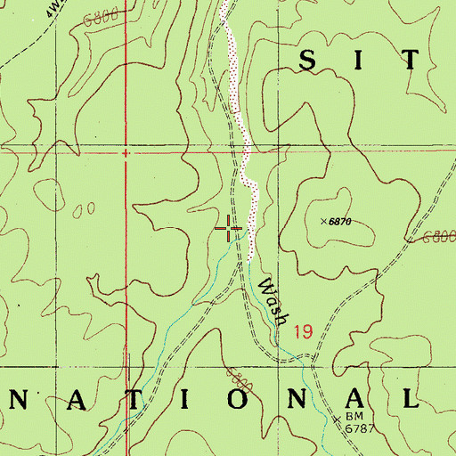 Topographic Map of West Fork Buckskin Draw, AZ