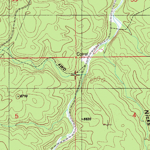 Topographic Map of West Fork Cottonwood Wash, AZ
