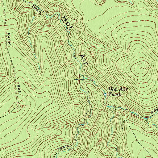 Topographic Map of West Fork Hot Air Canyon, AZ