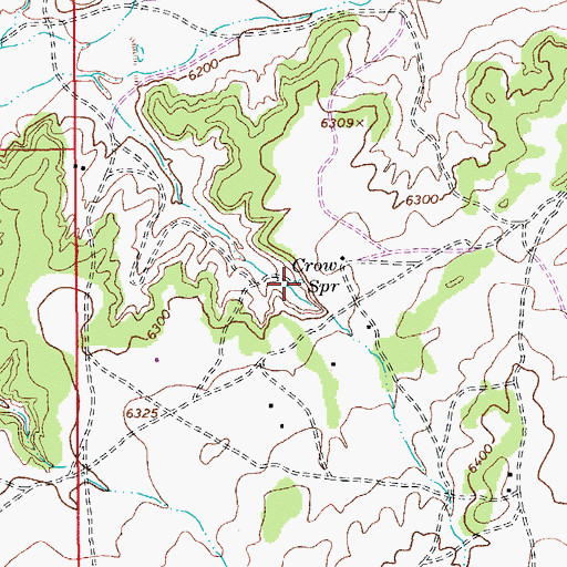 Topographic Map of Crow Spring, AZ