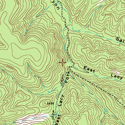 Topographic Map of West Lacy Fork, AZ