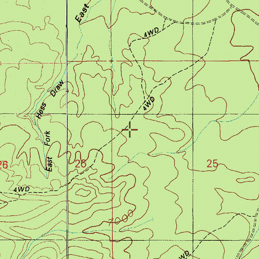 Topographic Map of West Lincoln Trail, AZ