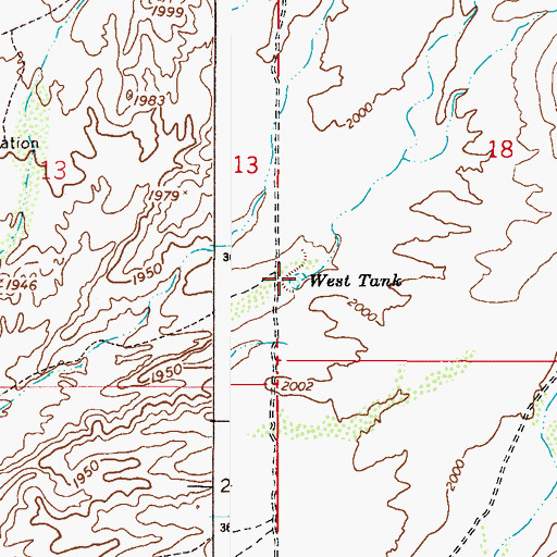 Topographic Map of West Tank, AZ