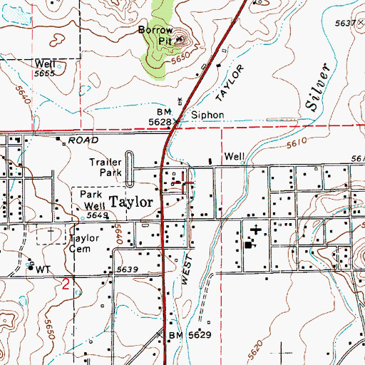 Topographic Map of West Taylor Ditch, AZ