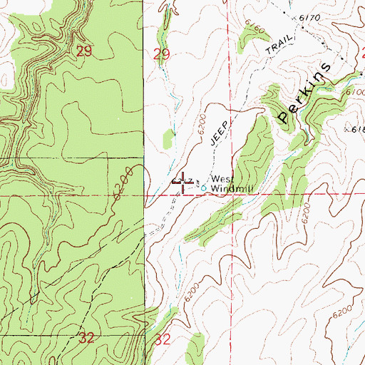 Topographic Map of West Windmill, AZ