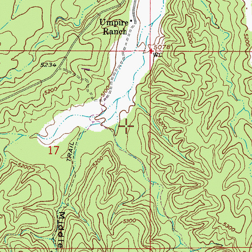 Topographic Map of Western Canyon, AZ