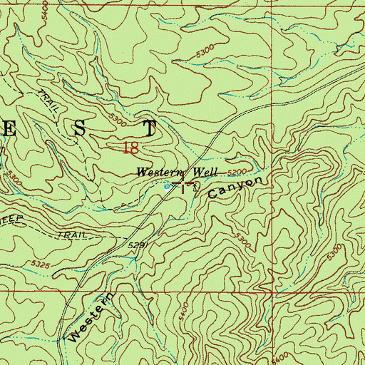 Topographic Map of Western Well, AZ