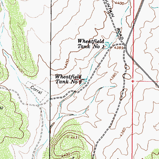 Topographic Map of Wheatfield Tank Number Two, AZ